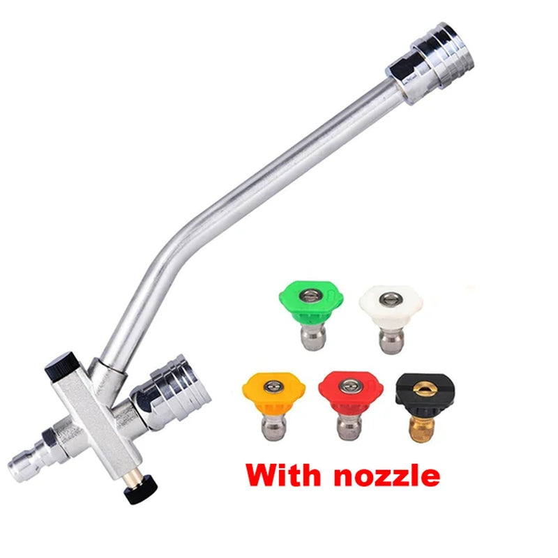 Pressure Washer Dual-Connector Wand Tool 1/4" Quick Connect Switch Double Tip Attachment for Foam Cannon and Spray Nozzle