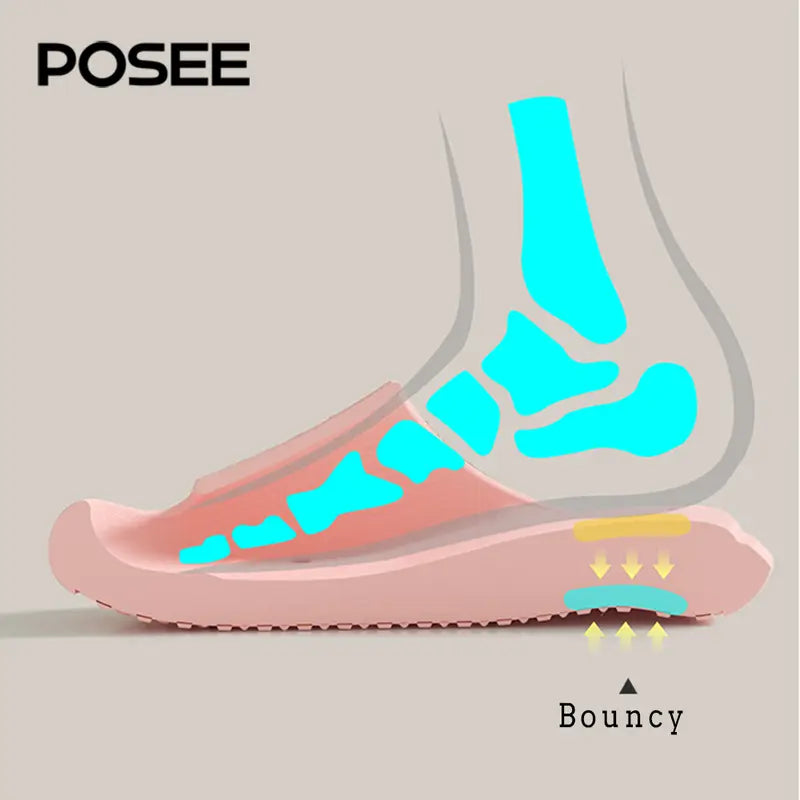 【Mother'S Day Deal】Posee Pillow Slippers Slide, New Trendy Cat Claw EVA Slippers for Women,Non-Slip Cloud Slippers House Bedroom Shoes Shower Sandals Indoor and Outdoor P15819S Walking Shoes Footwear Platform Girl Comfort Flipflop Flatform