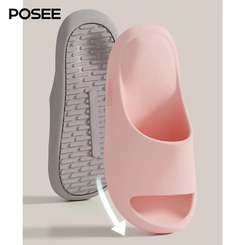 【Mother'S Day Deal】Posee Pillow Slippers Slide, New Trendy Cat Claw EVA Slippers for Women,Non-Slip Cloud Slippers House Bedroom Shoes Shower Sandals Indoor and Outdoor P15819S Walking Shoes Footwear Platform Girl Comfort Flipflop Flatform