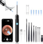 Ear Wax Removal - Earwax Remover Tool with 8 Pcs Ear Set - Ear Cleaner with Camera - Earwax Removal Kit with Light - Ear Camera with 6 Ear Spoon - Ear Cleaner for Ios & Android (Black)