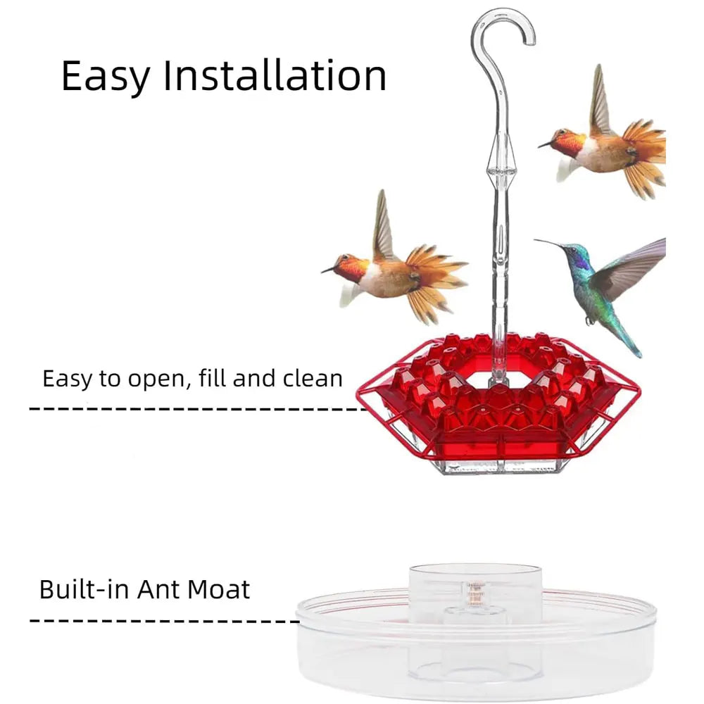 Hummingbird Feeders for Outdoors Hanging with Perch and Built-In Ant Moat Humming Bird Feeder 2024 New Windchime