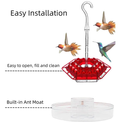 Hummingbird Feeders for Outdoors Hanging with Perch and Built-In Ant Moat Humming Bird Feeder 2024 New Windchime