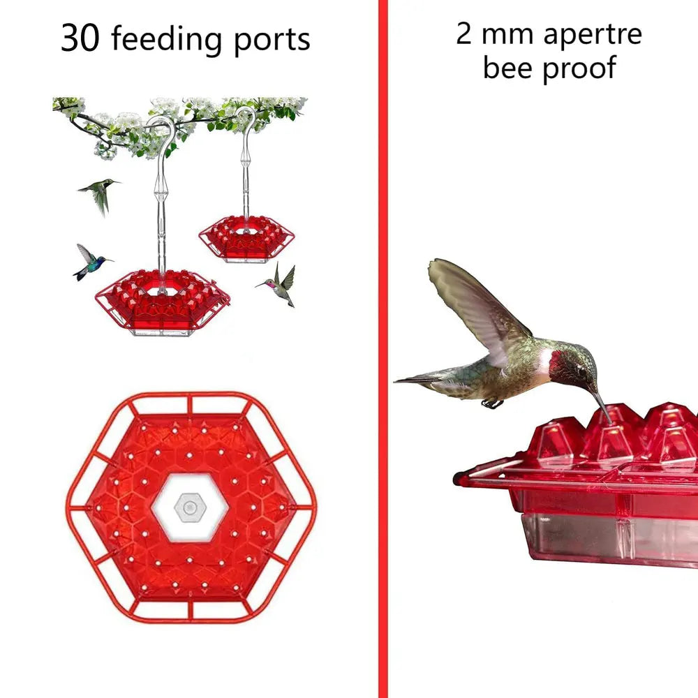 Hummingbird Feeders for Outdoors Hanging with Perch and Built-In Ant Moat Humming Bird Feeder 2024 New Windchime