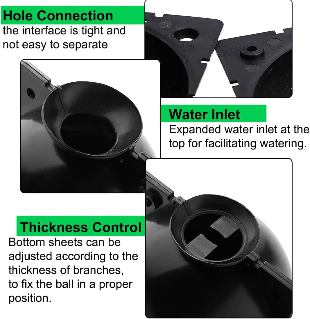 9 PCS Air Layering Propagation Kit, Reusable Half Clear Grafting Ball, Air Layering Pods Clear, Plant Rooting Ball for Fast Propagation (S+M+L)